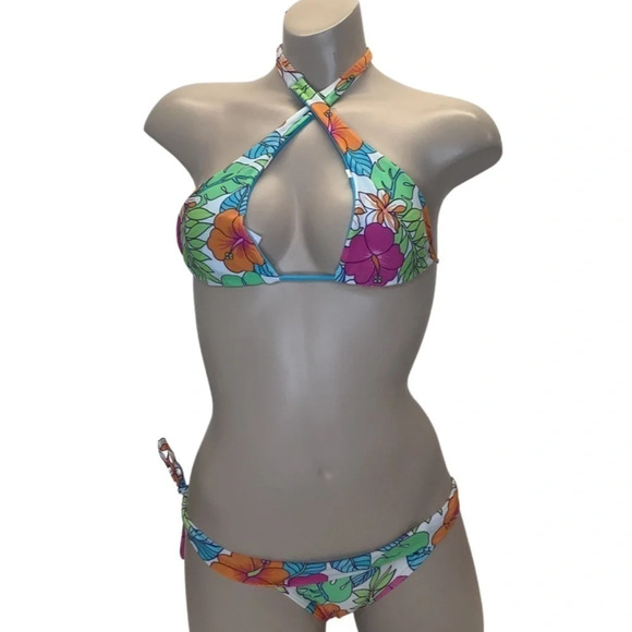 Brazilian Tropical Floral Bikini Set NWT - Picture 1 of 4